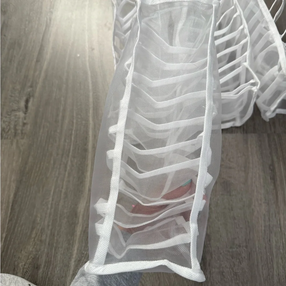 White Mesh Drawer Organizers 4 Piece